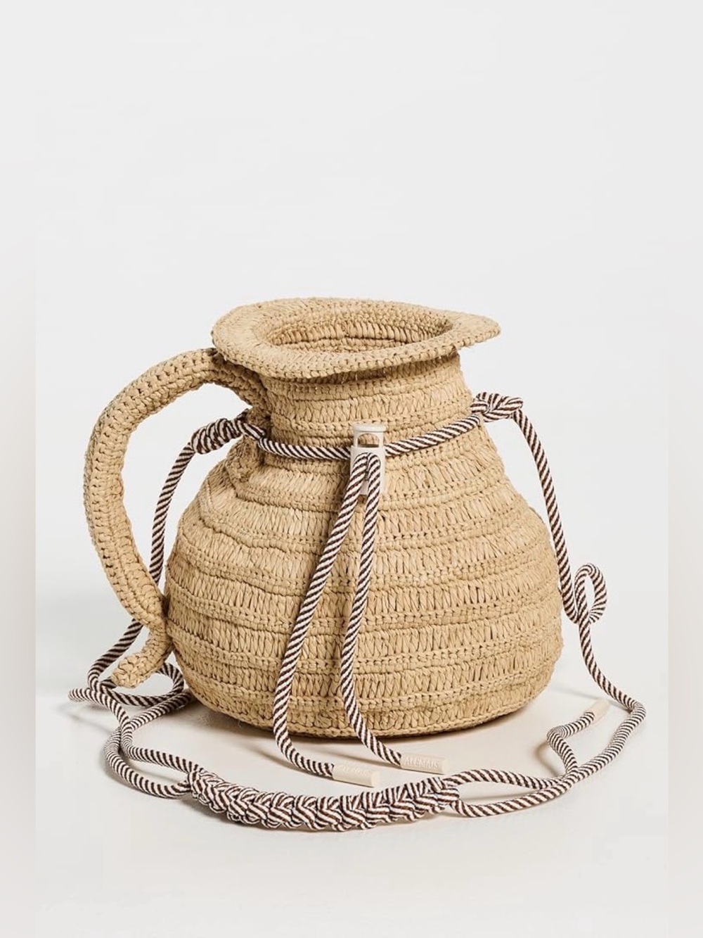 NWT Alemais Michelle Raffia Jug Crossbody Bag